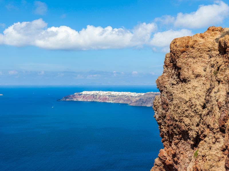 Skaros rock in Santorini