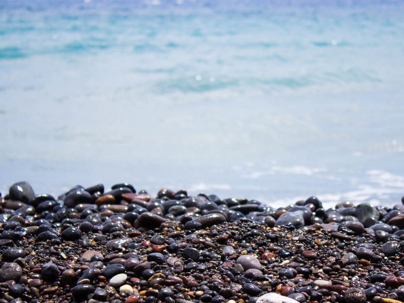Black Sand Beaches in Santorini