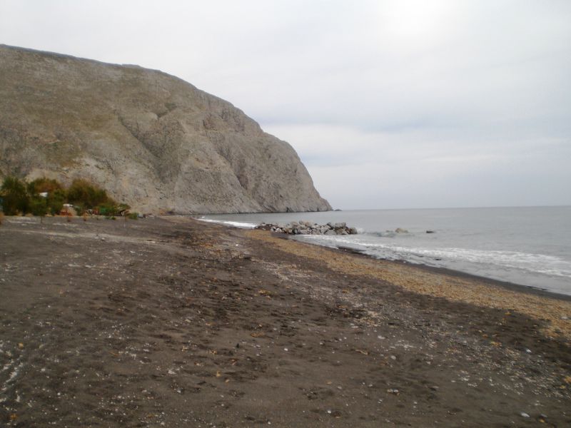 Black Sand Beaches in Santorini