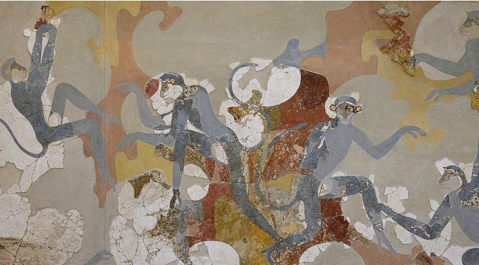 File:Blue monkeys fresco, Akrotiri.jpg