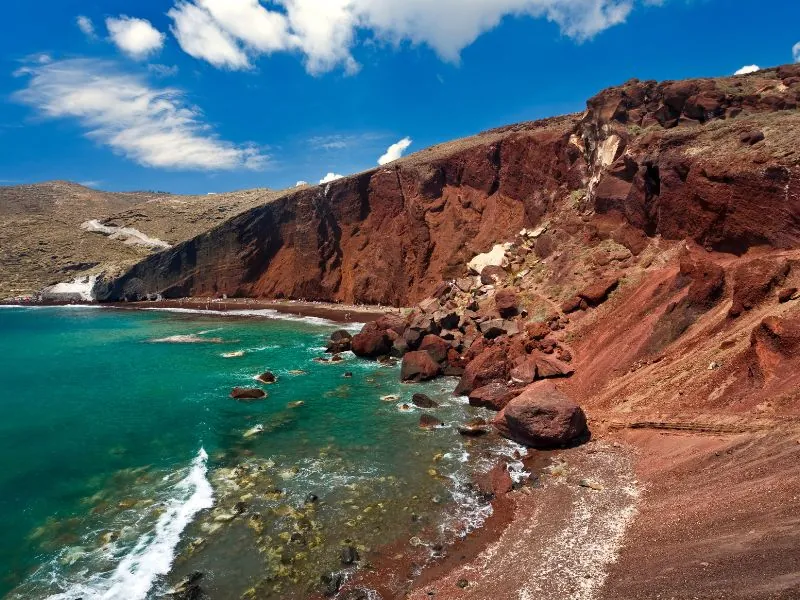 Red Beach in Santorini