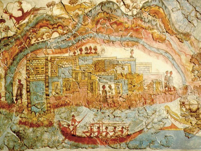 Frescoes in Akrotiri